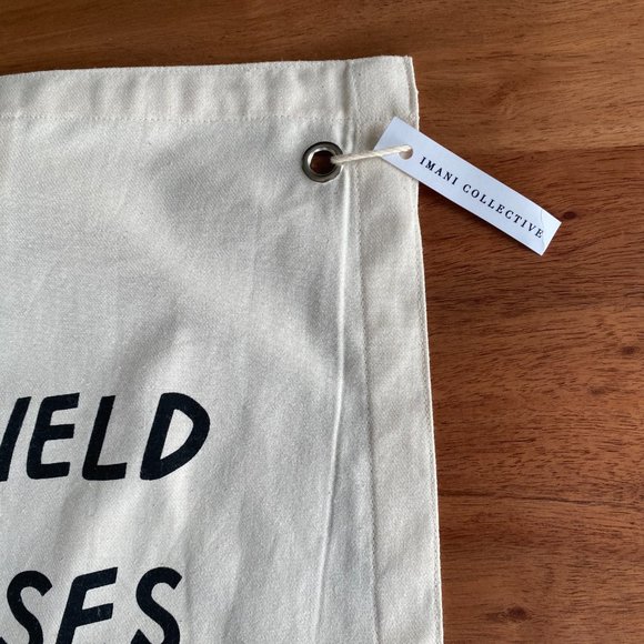 ❌SOLD In a Field of Roses She is a Wildflower Banner - Canvas Wall Flag - Picture 3 of 4